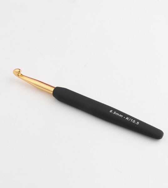 KNITPRO-Crochet-6.50mm-Soft-Feel-Handle-Gold